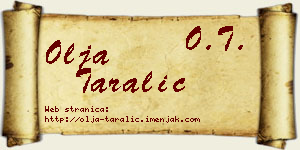 Olja Taralić vizit kartica